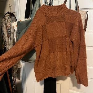 Long sleeve burnt orange sweater